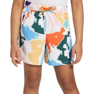 C273 DSG Girls Mid Rise Stride Shorts WNBA Woven Knit Mesh Printed Splash Size M